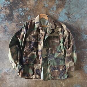 Vintage US Army Jacket Size S Short Camo Woodland Combat BDU 80s 90s